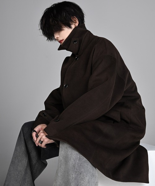ADRER（アドラー） ステンカラーコート MEDIUM ブラウン メンズ