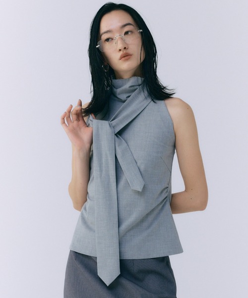 tシャツ NECTIE TOP/ネクタイトップ レディース
