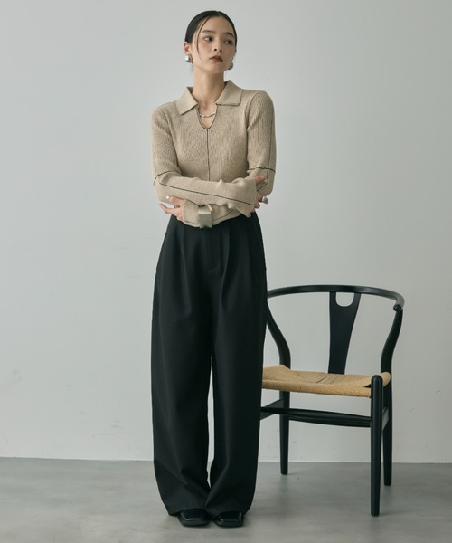 DFFUR. 長袖ニット FREE ベージュ レディース : ZOZOTOWN Yahoo!店