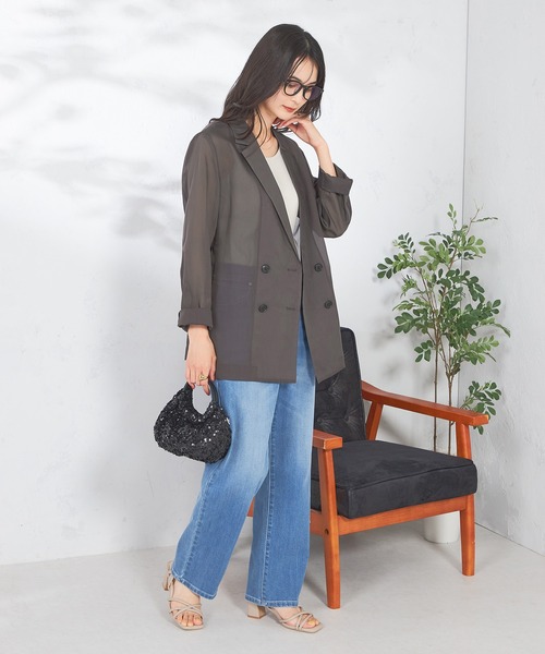 a.v.v ジャケット テーラードジャケット シアーダブルジャケット