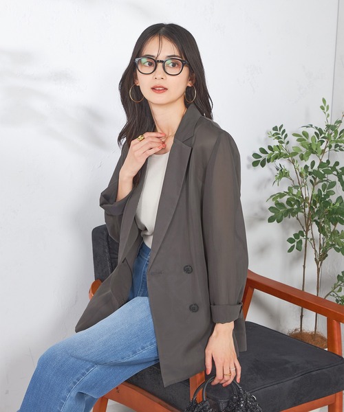 a.v.v ジャケット テーラードジャケット シアーダブルジャケット