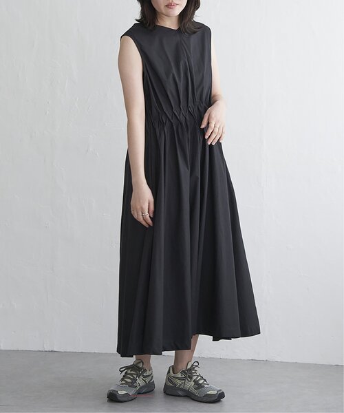 VENCE EXCHANGE ワンピース ウエストタックノースリーブワンピース