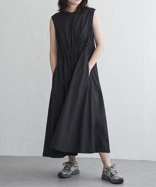 VENCE EXCHANGE ワンピース ウエストタックノースリーブワンピース
