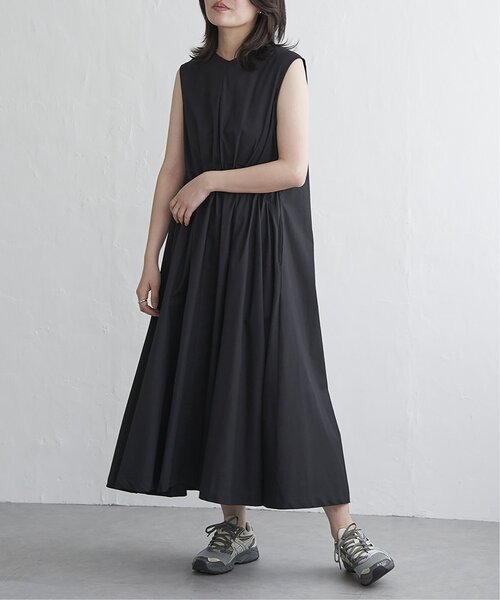 VENCE EXCHANGE ワンピース ウエストタックノースリーブワンピース