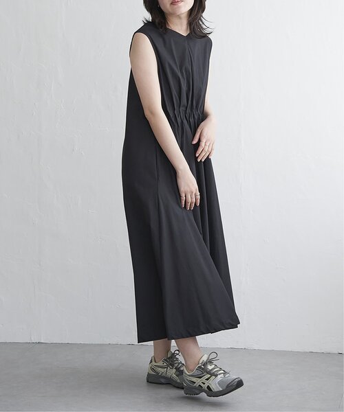 VENCE EXCHANGE ワンピース ウエストタックノースリーブワンピース