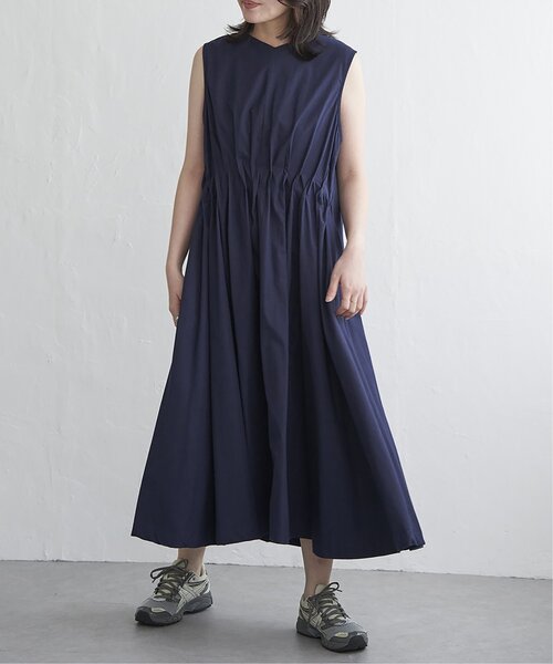 VENCE EXCHANGE ワンピース ウエストタックノースリーブワンピース