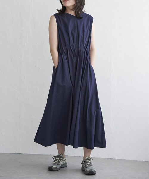 VENCE EXCHANGE ワンピース ウエストタックノースリーブワンピース