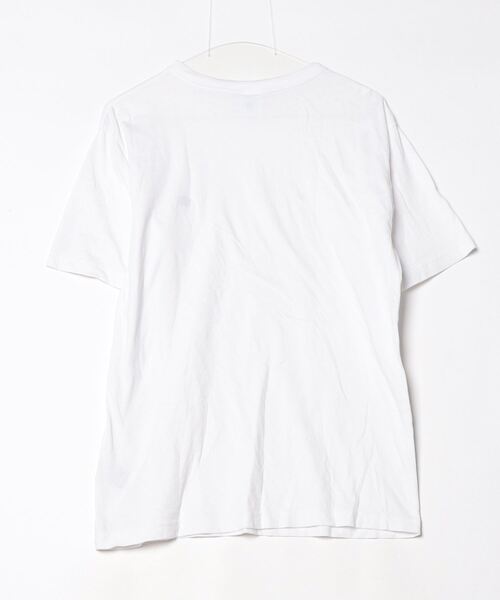 「Champion」 ワンポイント半袖Tシャツ L ホワイト メンズ