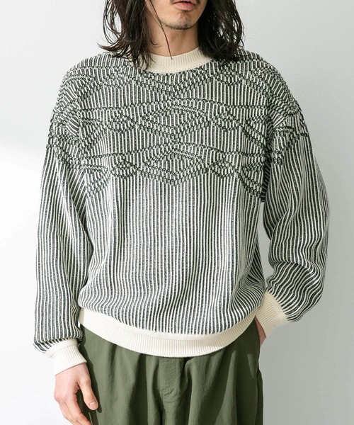 「URBAN RESEARCH Sonny Label」 長袖ニット LARGE イエロー メンズ_画像2