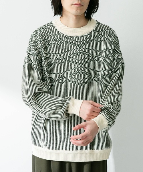 「URBAN RESEARCH Sonny Label」 長袖ニット LARGE イエロー メンズ_画像7