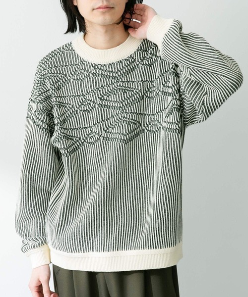 「URBAN RESEARCH Sonny Label」 長袖ニット LARGE イエロー メンズ_画像8