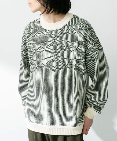 「URBAN RESEARCH Sonny Label」 長袖ニット LARGE イエロー メンズ_画像9