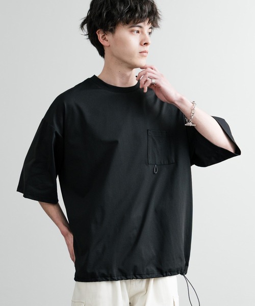 LYFT オーバーサイズカットオフ 半袖シャツ Rocky Monroe tシャツ オーバーサイズUVカットTECHドローコード