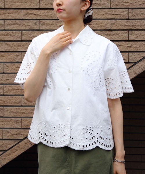 「THE SHINZONE」 半袖シャツ 36 ナチュラル レディース