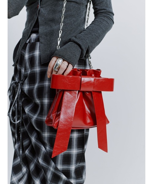 Ray BEAMS（レイ ビームス） ショルダーバッグ バッグ リボン チェーン