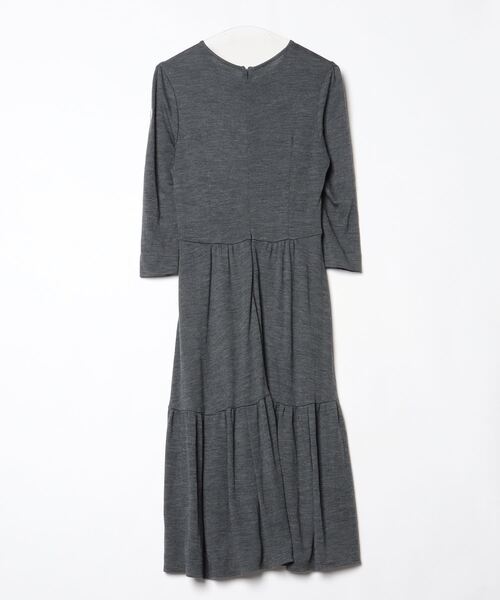 BORDRES at BALCONY / 長袖ワンピース/38/ポリエステル/BLK/BD2011-2K-53// BORDERS at BALCONY 「BORDERS BALCONY」 長袖ワンピース 38 グレー