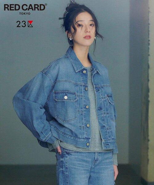 23区 「23区」 「red card」デニムジャケット 38 ブルー
