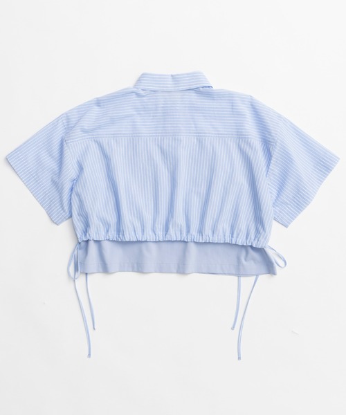MAISON SPECIAL ブラウス シャツ Color Stitch Short Shirt