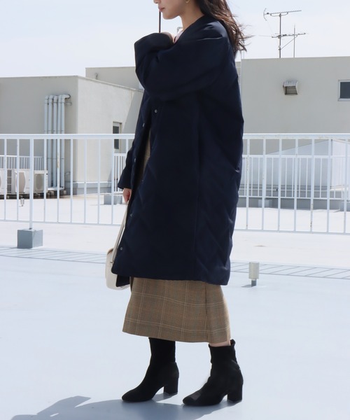 「libelle more」 「marble walts」ダウンコート L アイボリー レディース_画像2