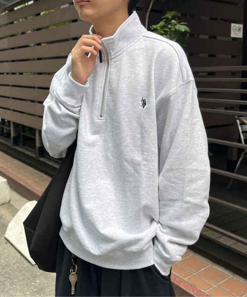 「U.S. POLO ASSN.」 スウェットカットソー MEDIUM グレー メンズ