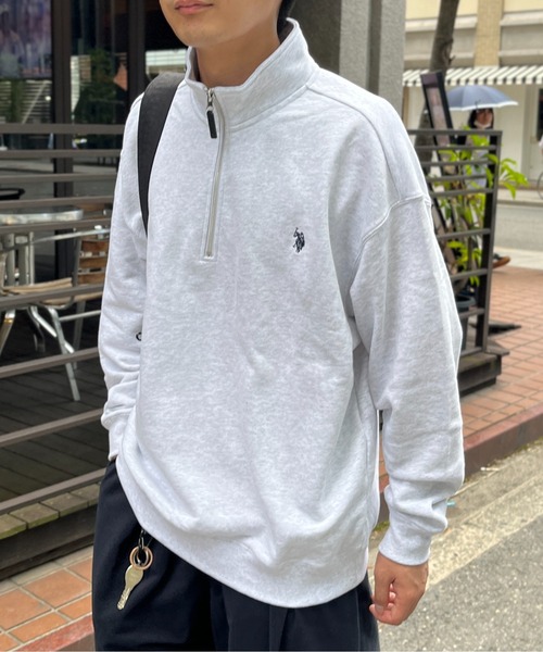 「U.S. POLO ASSN.」 スウェットカットソー MEDIUM グレー メンズ