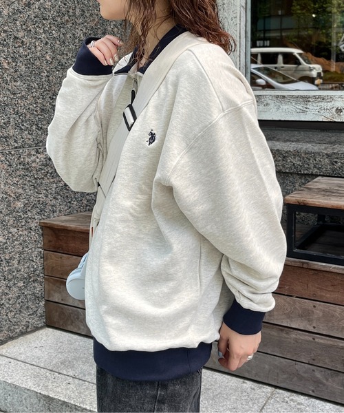 「U.S. POLO ASSN.」 スウェットカットソー MEDIUM グレー メンズ
