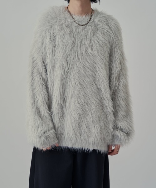 Lui's（ルイス） ニット セーター シャギークルーネックニット