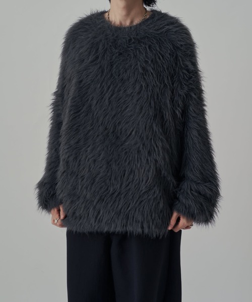 Lui's（ルイス） ニット セーター シャギークルーネックニット