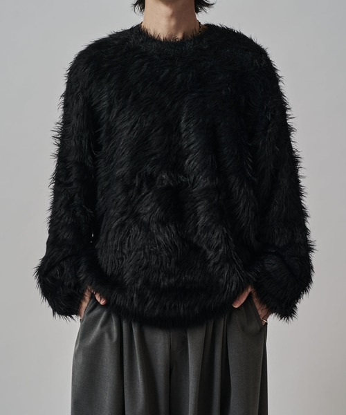 Lui's（ルイス） ニット セーター シャギークルーネックニット