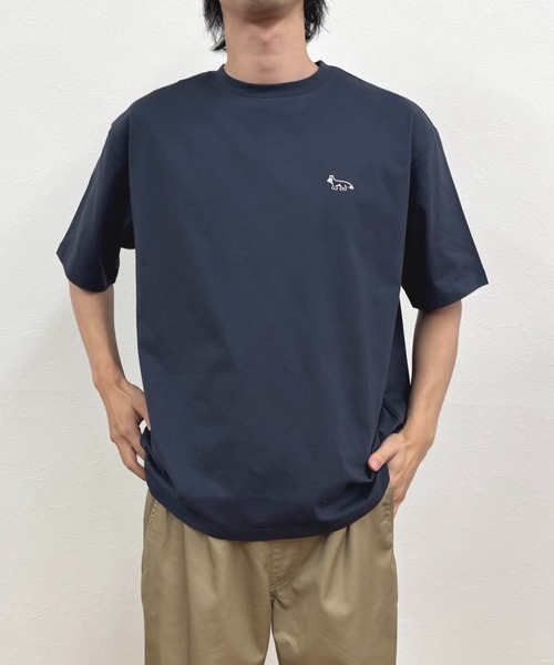 T-MAC OUTING tシャツ T-MAC ワンポイント刺繍 オーバーサイズ半袖T