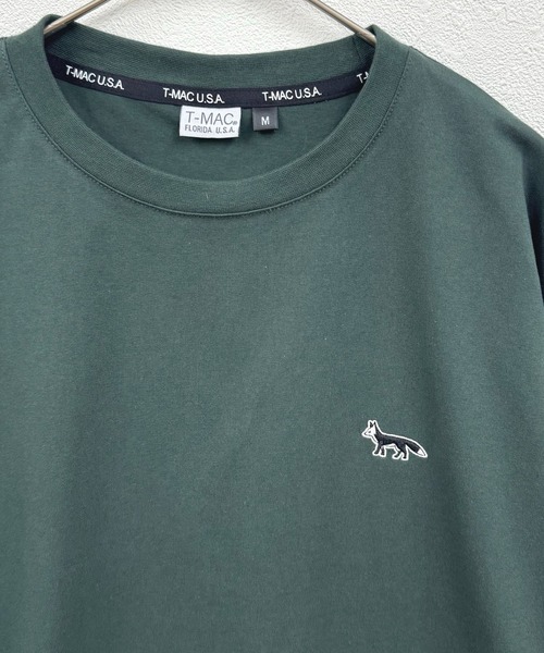 T-MAC OUTING tシャツ T-MAC ワンポイント刺繍 オーバーサイズ半袖T