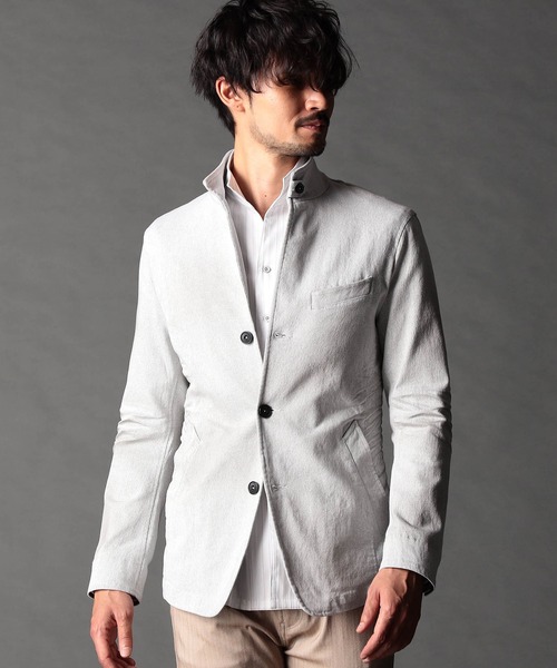NICOLE CLUB FOR MEN カバーオール シワ加工スタンドカヴァー