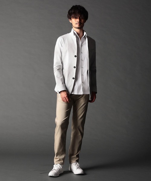 NICOLE CLUB FOR MEN カバーオール シワ加工スタンドカヴァー