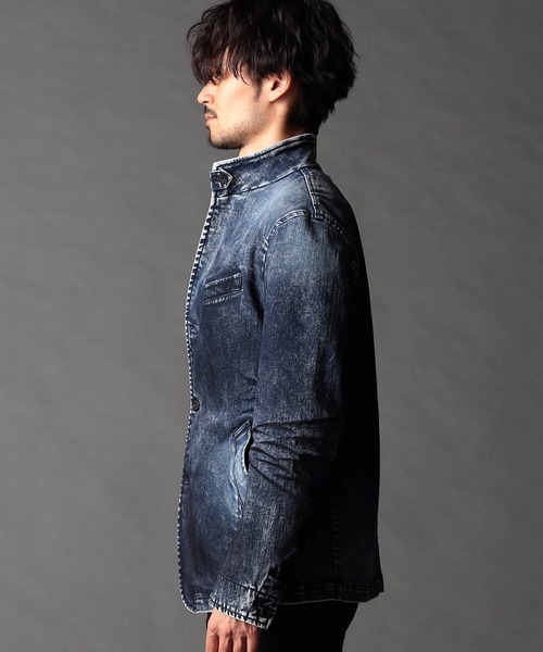 NICOLE CLUB FOR MEN カバーオール シワ加工スタンドカヴァー