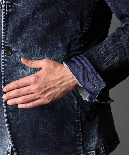 NICOLE CLUB FOR MEN カバーオール シワ加工スタンドカヴァー