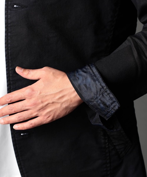 NICOLE CLUB FOR MEN カバーオール シワ加工スタンドカヴァー