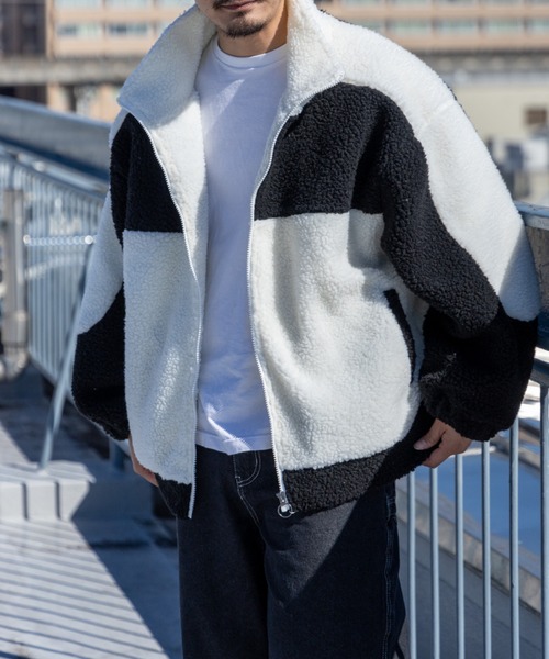 「NYLAUS」 ブルゾン L ホワイト メンズ_画像2