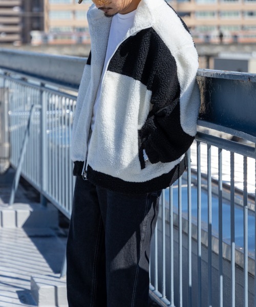 「NYLAUS」 ブルゾン L ホワイト メンズ_画像5