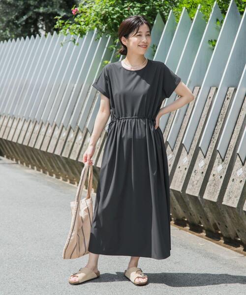 【最終値下げ】新品★ UR TECHサマシェアウエストドロストワンピース URBAN RESEARCH DOORS（アーバンリサーチドアーズ） ワンピース 「UR