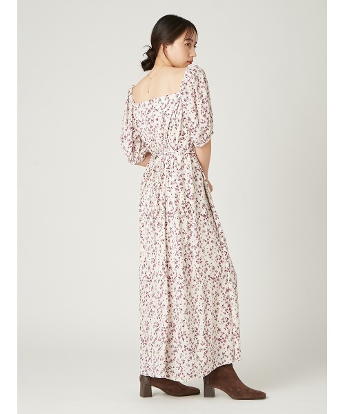 FRAY I.D ワンピース 「00サイズ」スクエアネックプリントワンピース