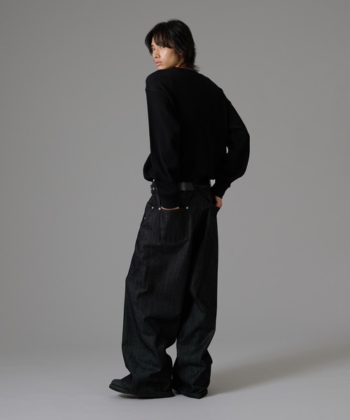 kutir（クティール） tシャツ DRAWSTRING HENLEY NECK THERMAL／ドロー