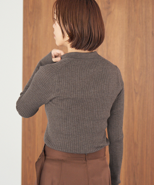 IENA（イエナ） ニット セーター イタリア ヤーン RIB 襟プルオーバー