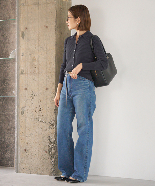 IENA（イエナ） ニット セーター イタリア ヤーン RIB 襟プルオーバー