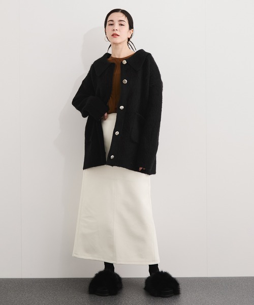 LE CERCLE par rope' コート アウター 襟付きニットコーディガン