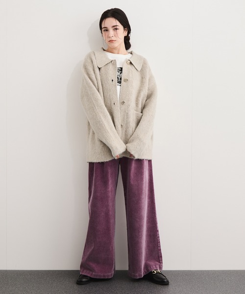 LE CERCLE par rope' コート アウター 襟付きニットコーディガン