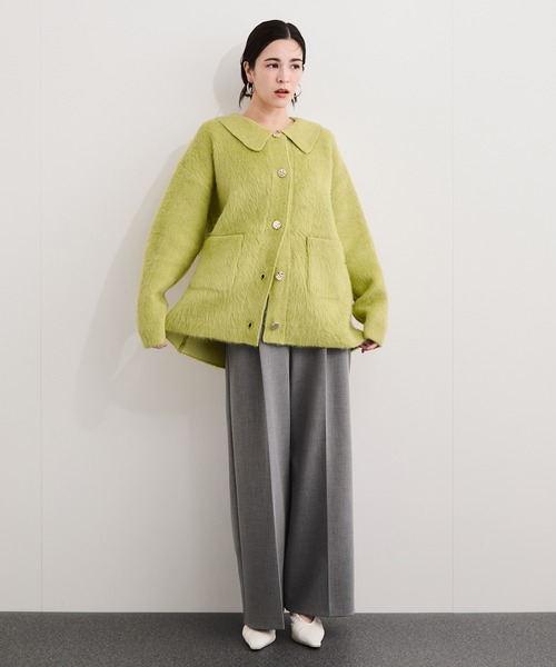 LE CERCLE par rope' コート アウター 襟付きニットコーディガン