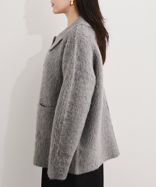 LE CERCLE par rope' コート アウター 襟付きニットコーディガン