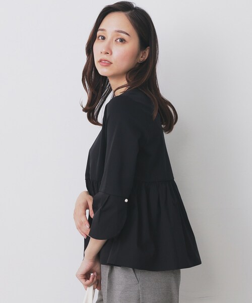 タグつき新品★ヘプラムトップス index（インデックス） tシャツ ドッキングペプラムトップス「洗濯機