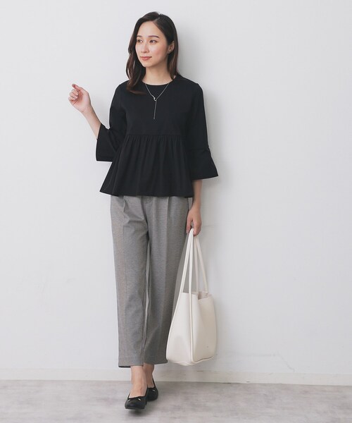 タグつき新品★ヘプラムトップス index（インデックス） tシャツ ドッキングペプラムトップス「洗濯機