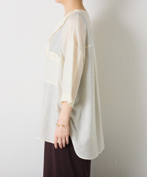 「COLLAGE GALLARDAGALANTE」 7分袖ブラウス FREE ブルー レディース_画像3